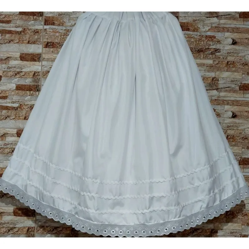 Saia umbanda e candomblé branca com sianinha