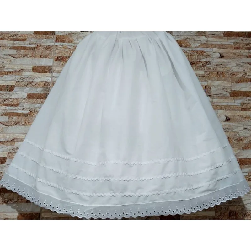 Saia umbanda e candomblé branca com sianinha