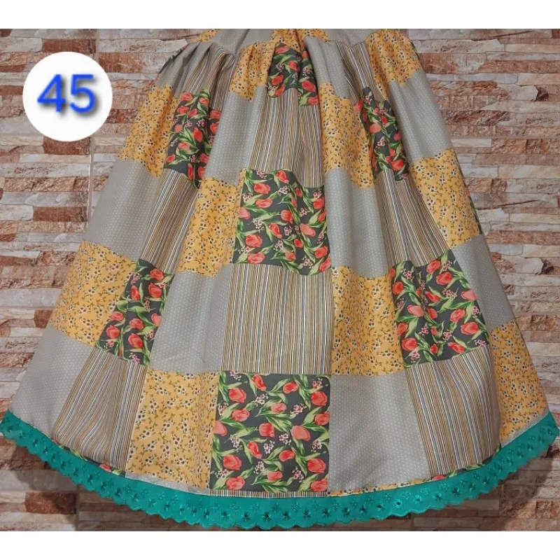 Saia umbanda e candomblé estampada 43