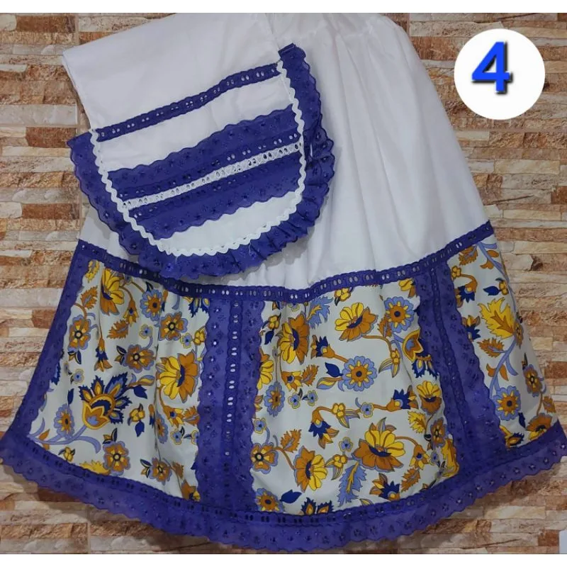 Saia umbanda e candomblé estampada Xirê