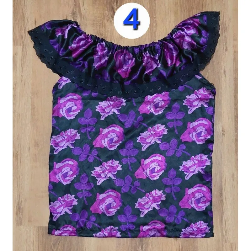 Blusa Pombo Gira em cetim Ciganinha